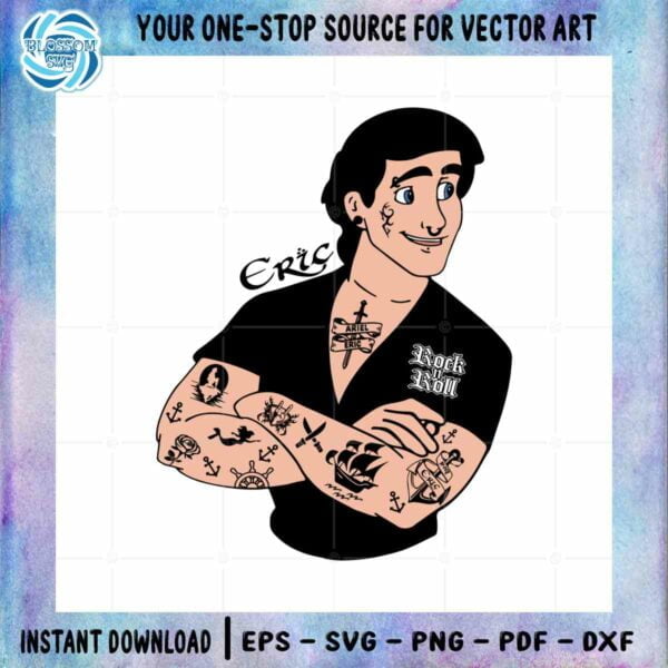 Prince Eric Gangster SVG Disney Character Graphic Design File