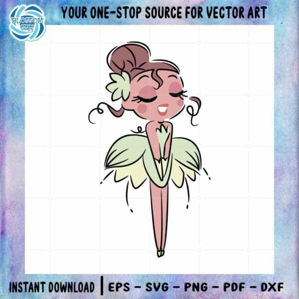 Disney Tiana Princess Drawing SVG for Cricut Sublimation Files