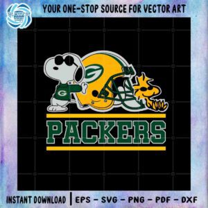 Green Bay Packers NFL Team SVG Cute Snoopy Digital File