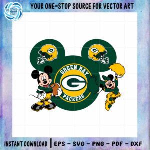 NFL Green Bay Packers Disney Mickey Minnie SVG Cricut File
