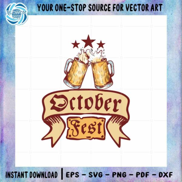 Oktoberfest Drink Beer Retro SVG for Cricut Sublimation Files