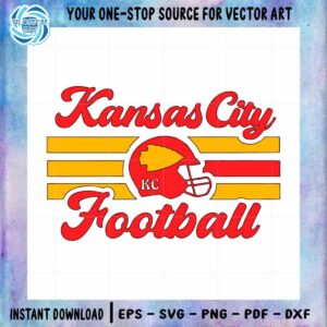 Kansas City Team Retro Logo SVG NFL Football Graphic Designs Files