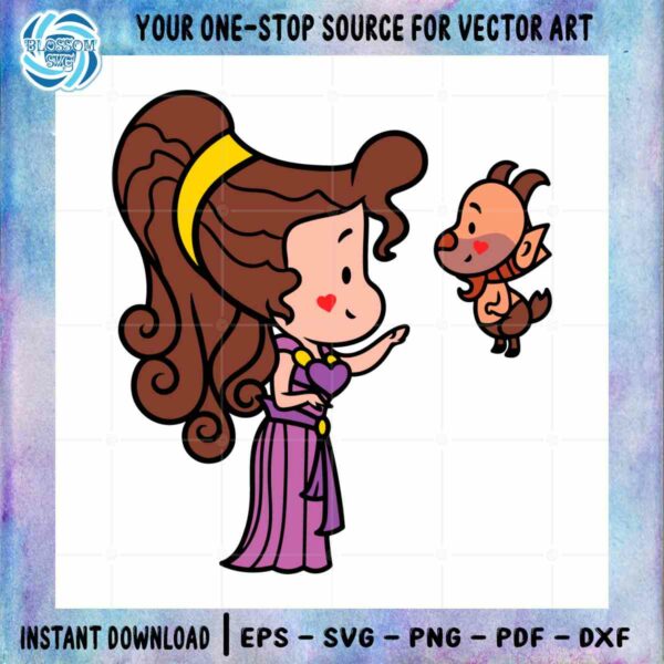 Megara Disney Princess Chibi Best SVG Cutting Digital Files