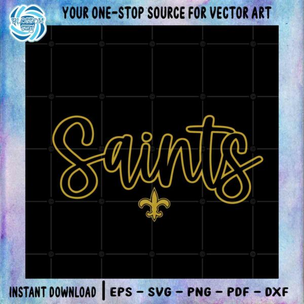 NFL Saints Logo Football SVG New Orleans Saints Graphic Design File