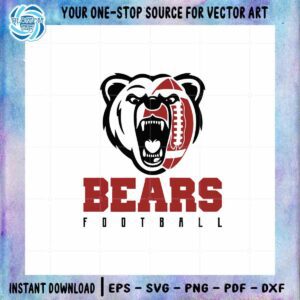 Bears Football SVG Chicago Bears NFL Graphic Design Cutting File