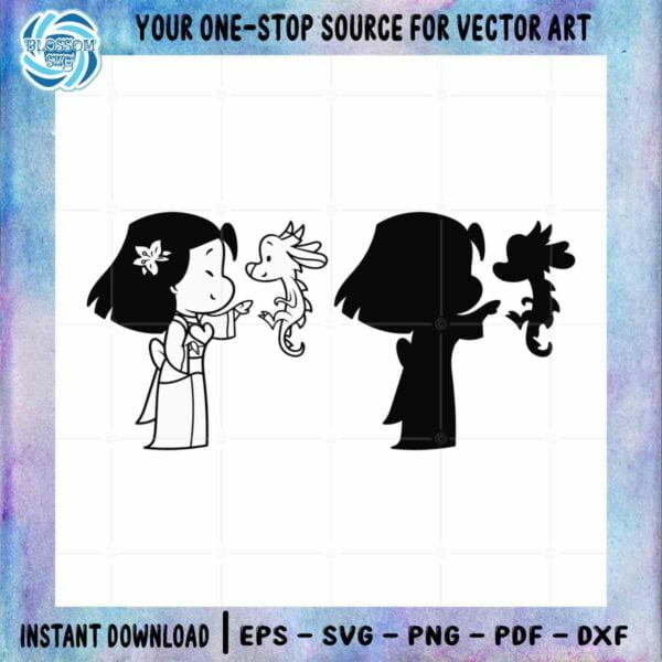 Disney Mulan Little Princess SVG Files Silhouette DIY Craft