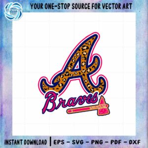 Leopard Atlanta Braves Best Design Logo SVG Digital Files