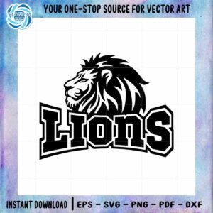 Lions Mascot Lions Scratches Logo SVG Cricut Files Silhouette