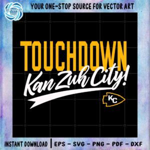 Touchdown Kansas City KC Chiefs SVG NFL Football Cutting Files