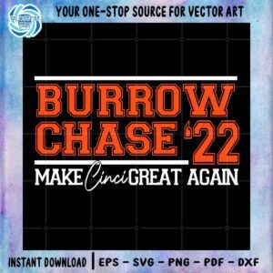 Burrow Chase 22 Tiger Bengals Football SVG Cutting Files