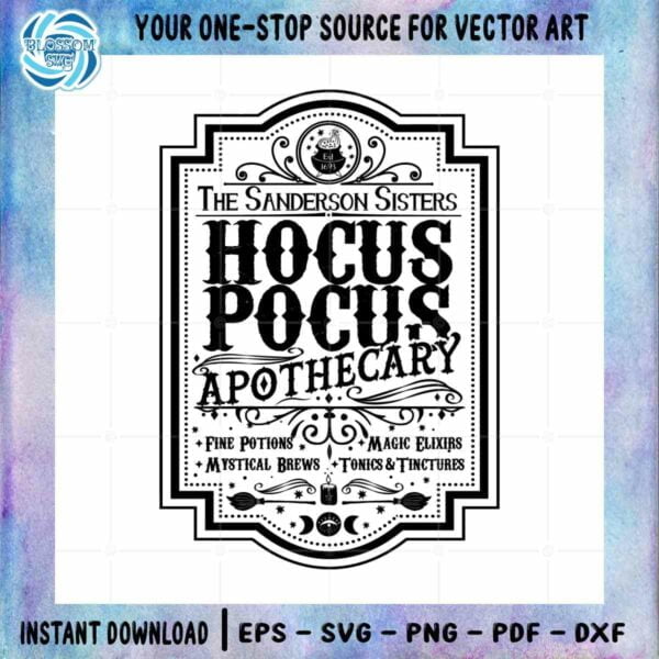 Halloween Hocus Pocus Apothecary Logo SVG Files for Cricut