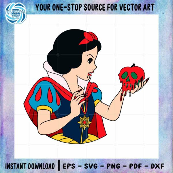 Snow White Cosplay Vampire SVG Scary Halloween Cutting Digital File