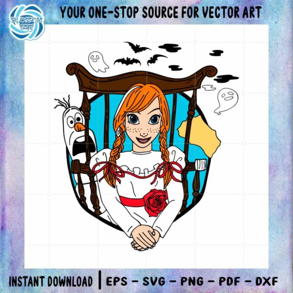 Anna Princess Halloween Custom SVG for Cricut Sublimation Files