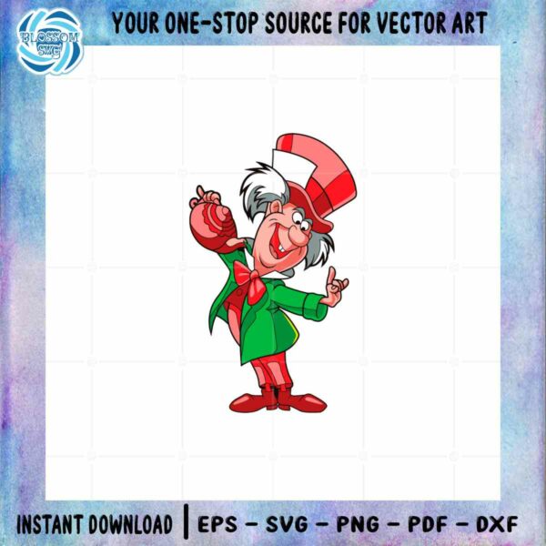 Mad Hatter Alice In Wonderland SVG Christmas Friends Digital Files