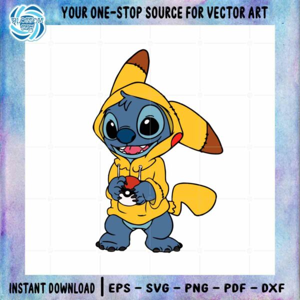 Stitch Pikachu Movie Character SVG Files for Cricut