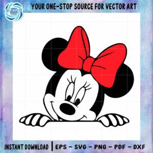 Cute Minnie Mouse Disney Character SVG File Silhouette DIY Craft