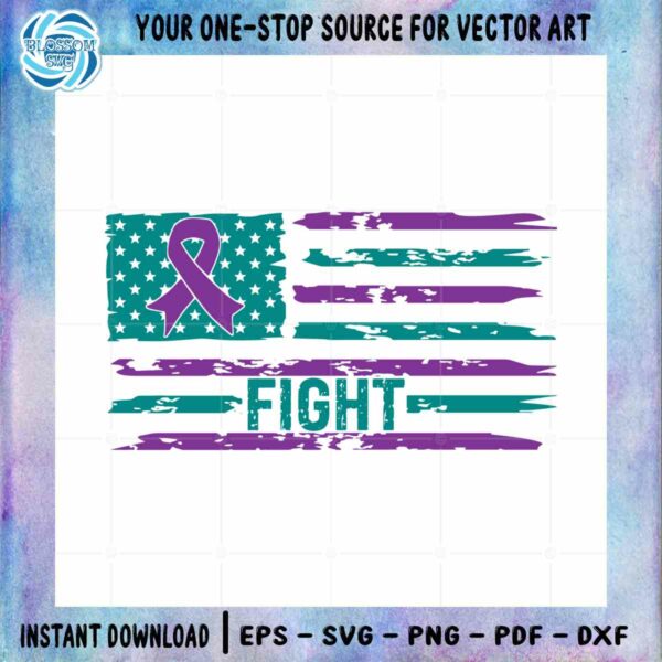Suicide Prevention Week SVG Fight USA American Flag Cutting Files
