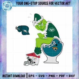 Grinch New York Jets SVG NFL Football Team Cutting Digital File