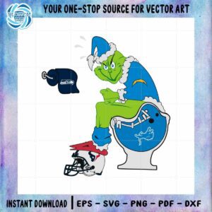 NFL Los Angeles Chargers SVG Grinch Football Team Cutting File