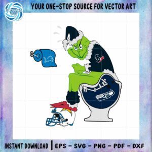 Houston Texans Grinch SVG Football Team Graphic Design File