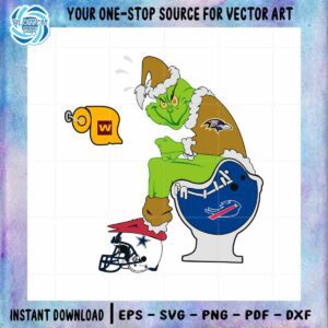 Baltimore Ravens NFL SVG Grinch Football Team Design File