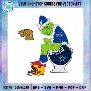 Buffalo Bills NFL Grinch SVG Football Match Design File