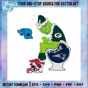 Green Bay Packers SVG Grinch NFL Football Team Cutting File