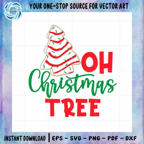 Oh Christmas Tree SVG Debbie Cake Cutting Digital Files