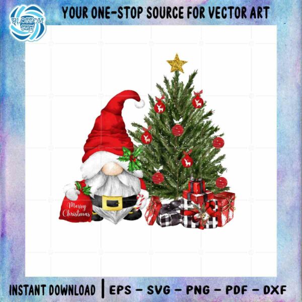 Merry Christmas Santa Gnome PNG Sublimation Designs File