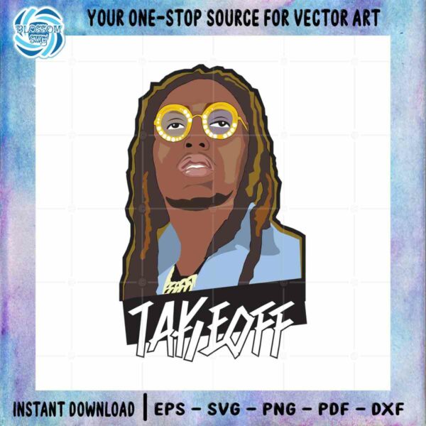 Rest In Peace TakeOff Migos Watercolor SVG Design Cutting File