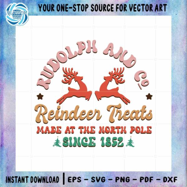 Rudolph And Co Cute Christmas SVG Xmas Gift Files For Cricut