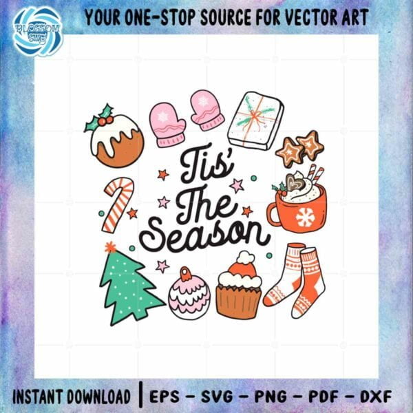 Tis the Season Christmas Gift SVG For Cricut Sublimation Files