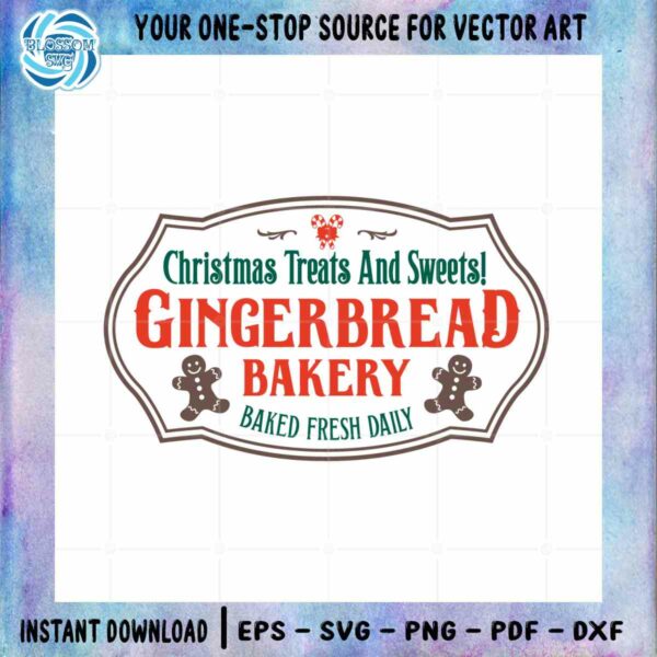Gingerbread Bakery SVG Christmas Treats And Sweets Cricut File