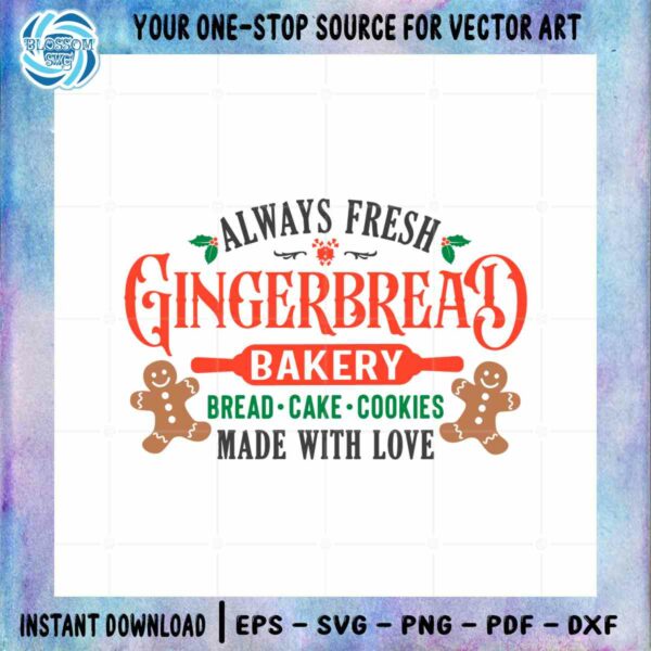 Gingerbread Bakery Farmhouse Christmas Best SVG Digital Files