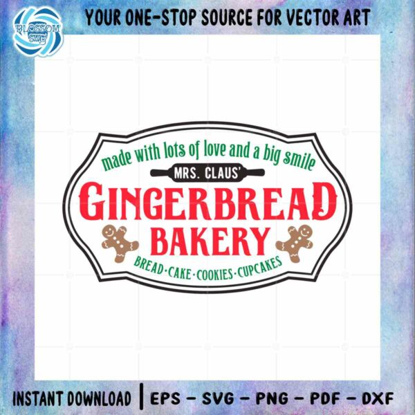 Gingerbread Bakery SVG Christmas Farmhouse Decor Cricut File
