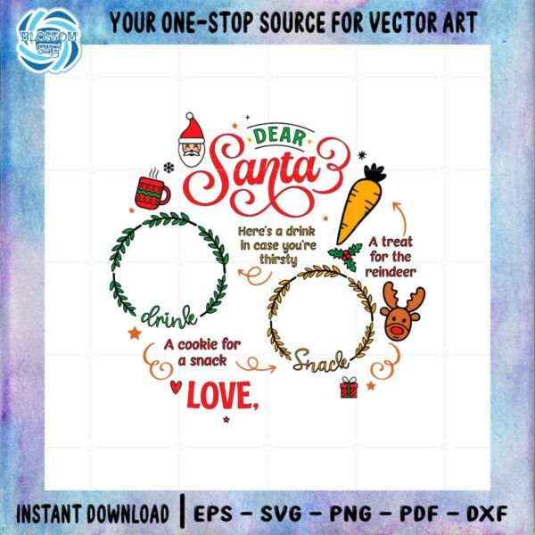 Dear Santa Tray SVG Christmas Quote Best Design Cutting File