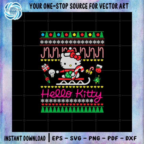 Hello Kitty Ugly SVG Christmas Design Graphic Designs Files