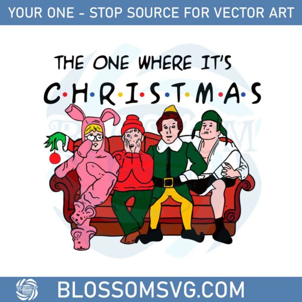 the-one-where-its-christmas-friends-svg-graphic-designs-files