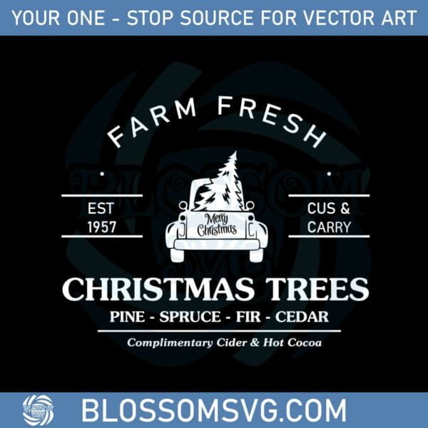 Farm Fresh Christmas Tree Svg For Cricut Sublimation Files