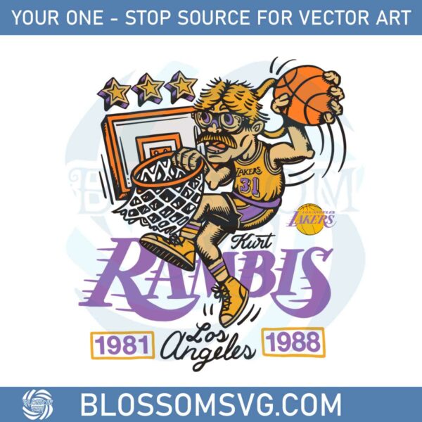 Los Angeles Lakers Kurt Rambis Svg Graphic Designs Files
