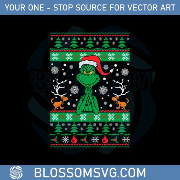Grinch Santa Hat Christmas Svg For Cricut Sublimation Files