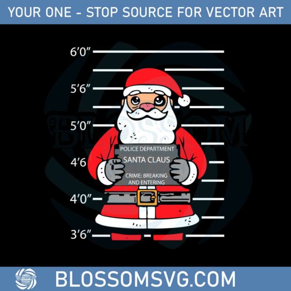 Santa Claus Police Department Christmas Svg Graphic Designs