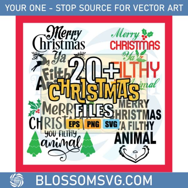 Merry Christmas Ya Filthy Animal Svg Graphic Designs Files