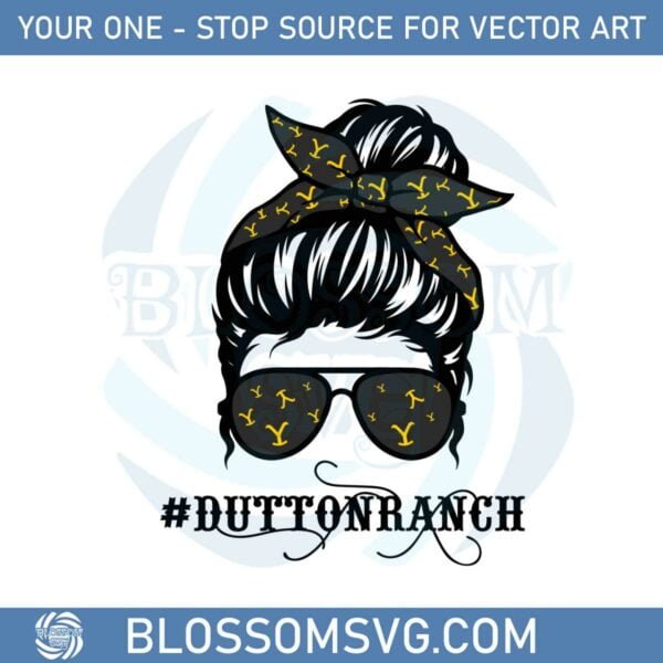 messy-bun-yellowstone-dutton-ranch-svg-graphic-designs-files