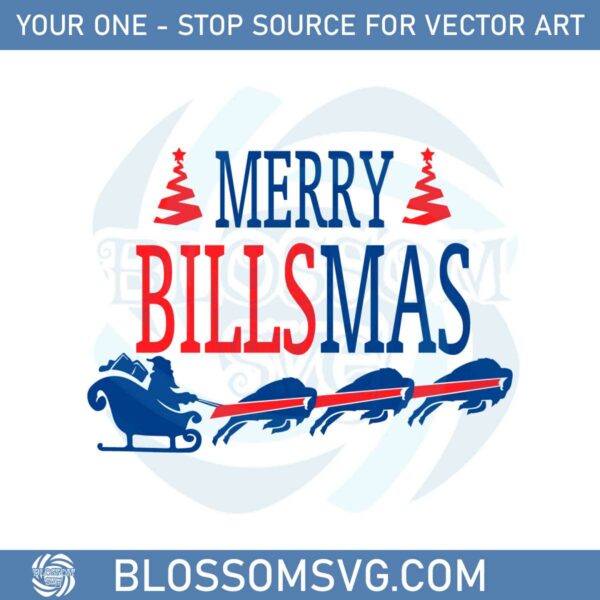 Merry Billsmas Merry Christmas Buffalo Bills Svg Cutting Files