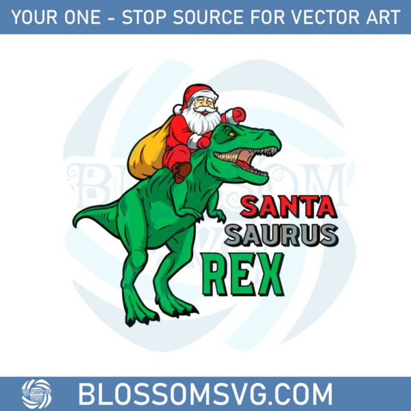 Santa Dinosaur Sleigh Ride Svg For Cricut Sublimation Files