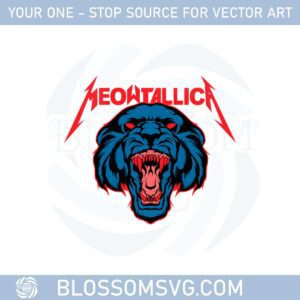 Big Cat Tiger Metal Meowtallica Svg Graphic Designs Files