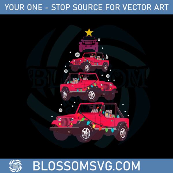 Jeep Christmas Tree Funny Jeeps Lover Svg Graphic Designs