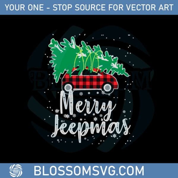 Merry Jeepmas Funny Christmas Jeep Fitted Scoop Svg Files
