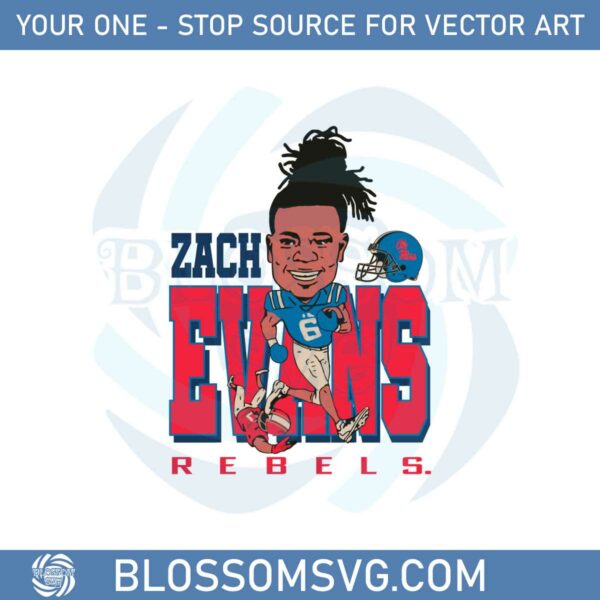 Rebs Zach Evans Caricature Svg For Cricut Sublimation Files